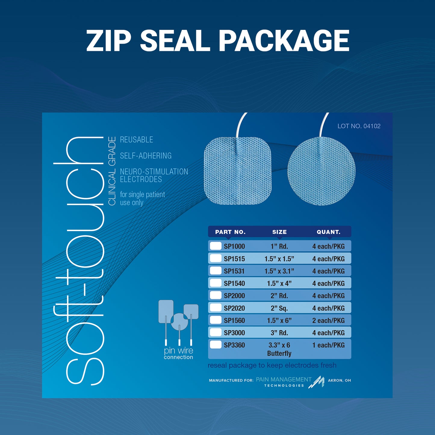Soft-Touch Clinical Grade Electrodes | TENS Accessories