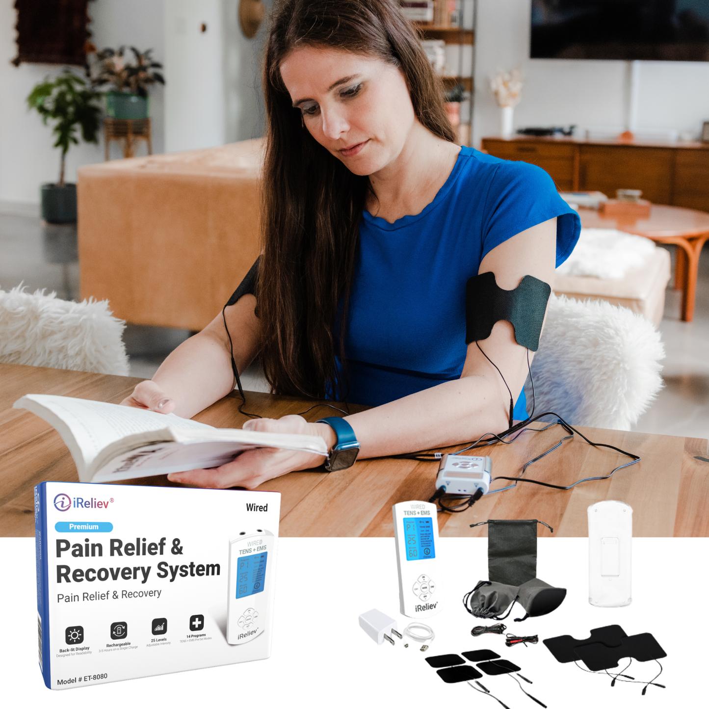 iReliev ET-8080 | Premium TENS EMS Machine