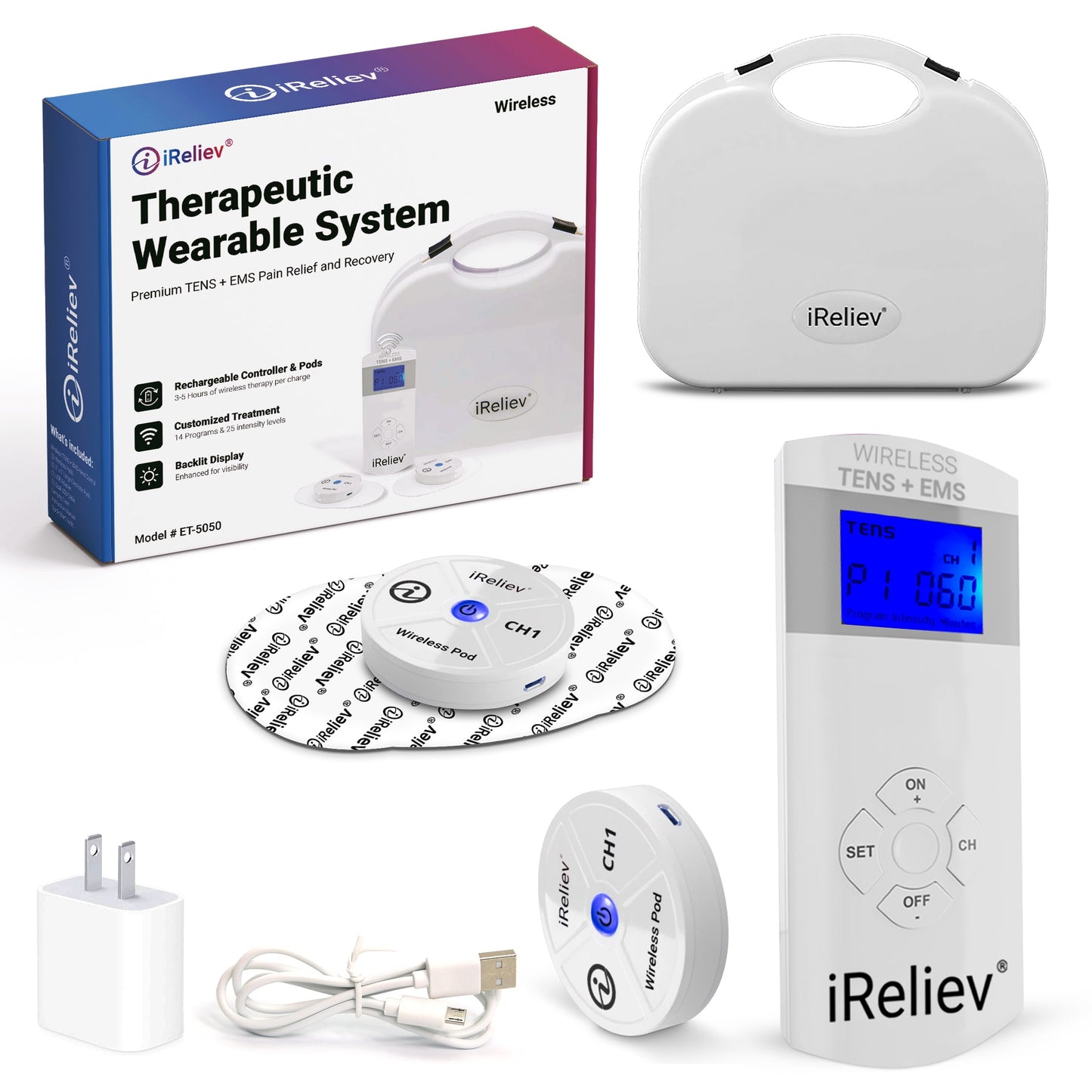 iRelieve ET-5050 | Wearable TENS EMS System