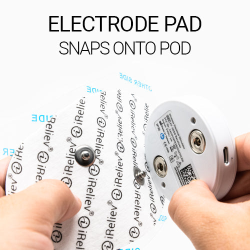 iReliev ET-5050 Replacement Pads (Large) | Wearable TENS EMS System